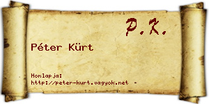 Péter Kürt névjegykártya