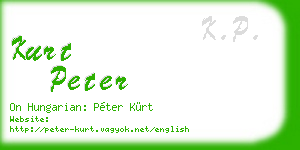 kurt peter business card